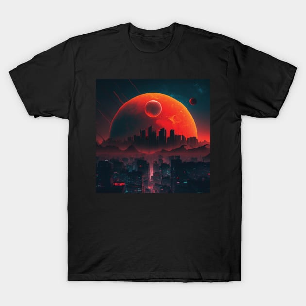 red moon T-Shirt by Trontee